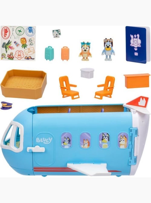 Set de jeu Avion 3 en 1 transformable hôtel/bateau sonore - Bluey - Kiabi Set de jeu Avion 3 en 1 transformable hôtel/bateau sonore - Bluey - Kiabi