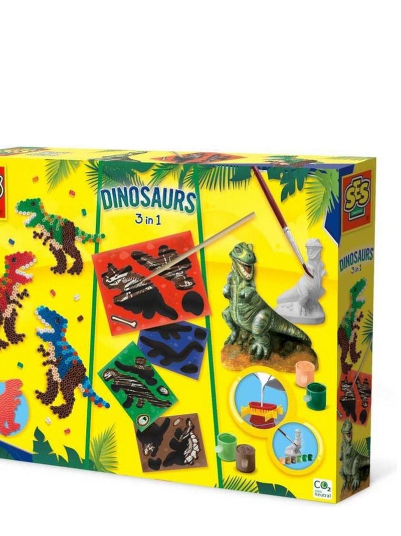 Set de loisirs créatifs 3 en 1 : Dinosaures N/A - Kiabi