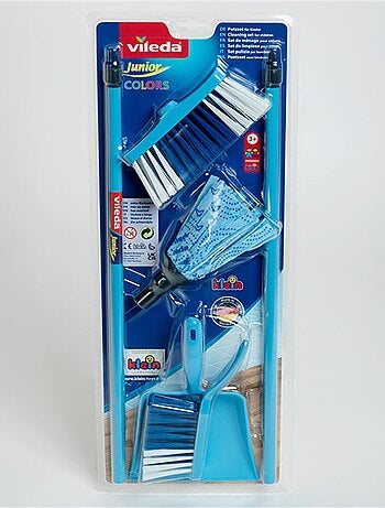 Set de ménage Vileda avec balai à franges Color Line 4 pièces