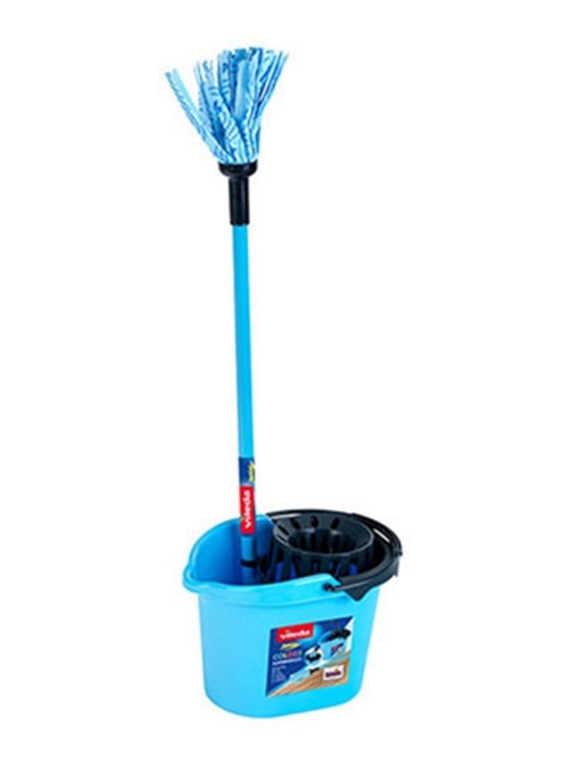 Set de ménage Vileda avec seau et balai à franges Color Line Bleu - Kiabi