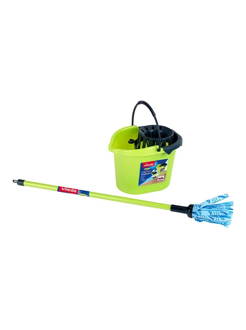Set de ménage Vileda avec seau et balai à franges Color Line Vert - Kiabi