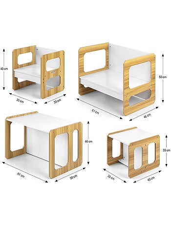 Set de meubles 'milly mally' stella 3-en-1 naturel