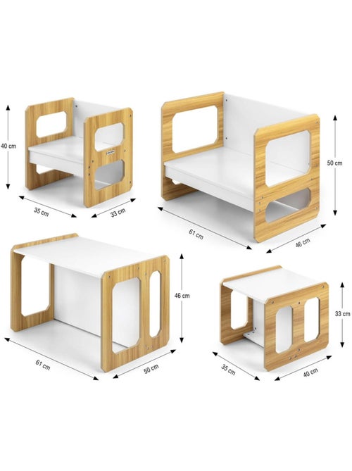 Set de meubles 'milly mally' stella 3-en-1 naturel - Kiabi