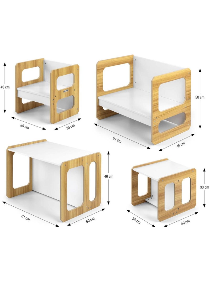 Set de meubles 'milly mally' stella 3-en-1 naturel Beige - Kiabi