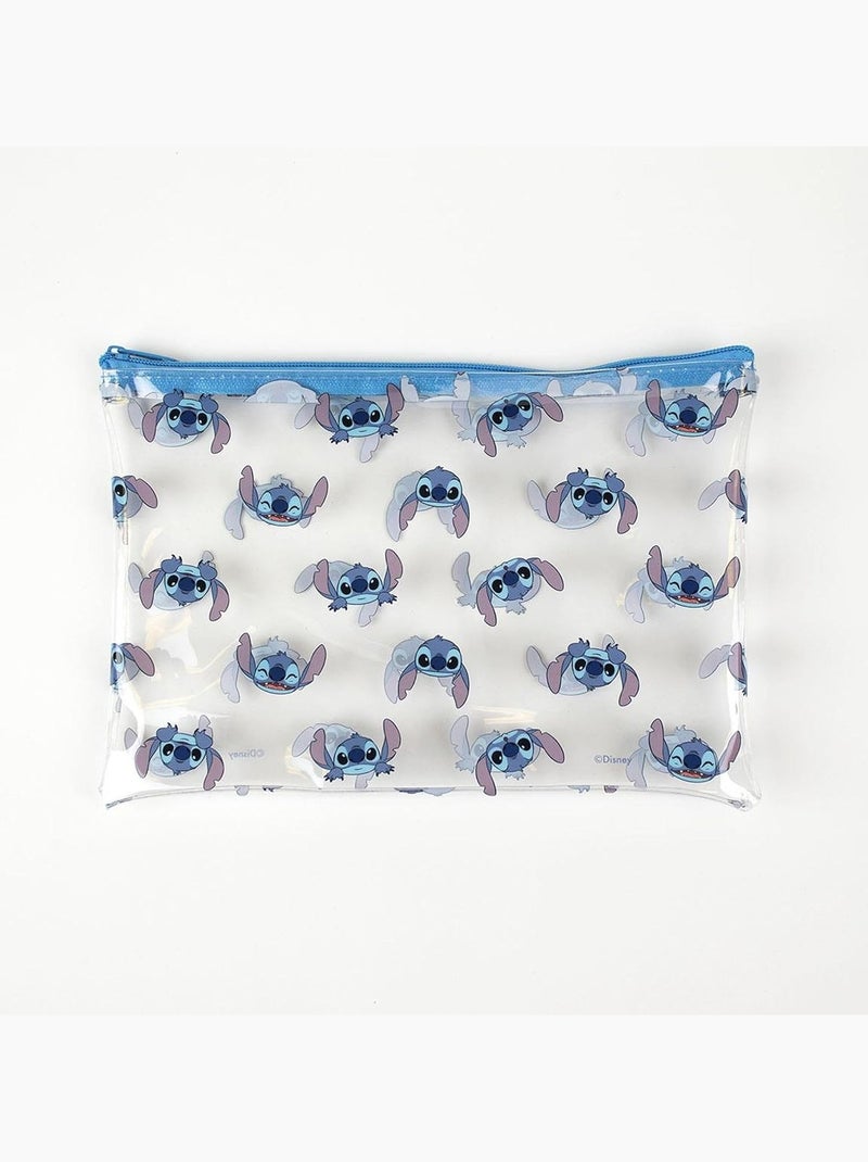 Set de papeterie - Stitch - Disney - Trousse transparente -Cahier, crayons et accessoires scolaires Bleu - Kiabi