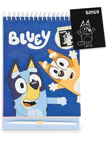 Set de papeterie carnet à gratter et stylo bluey