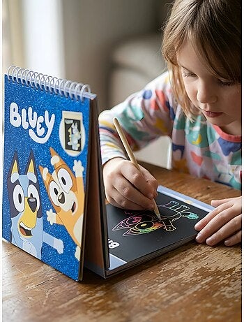 Set de papeterie carnet à gratter et stylo bluey