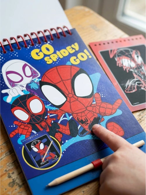 Set de papeterie carnet à gratter spidey marvel - Kiabi