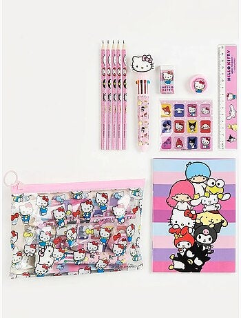 Set de papeterie trousse complète hello kitty sanrio