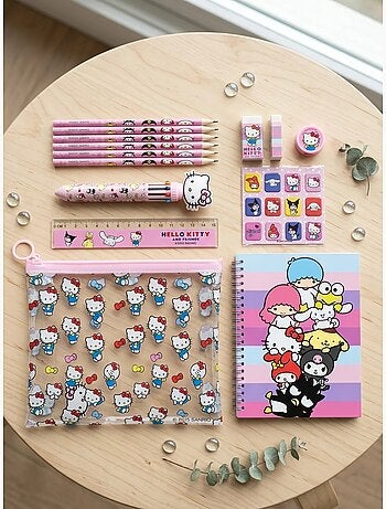 Set de papeterie trousse complète hello kitty sanrio