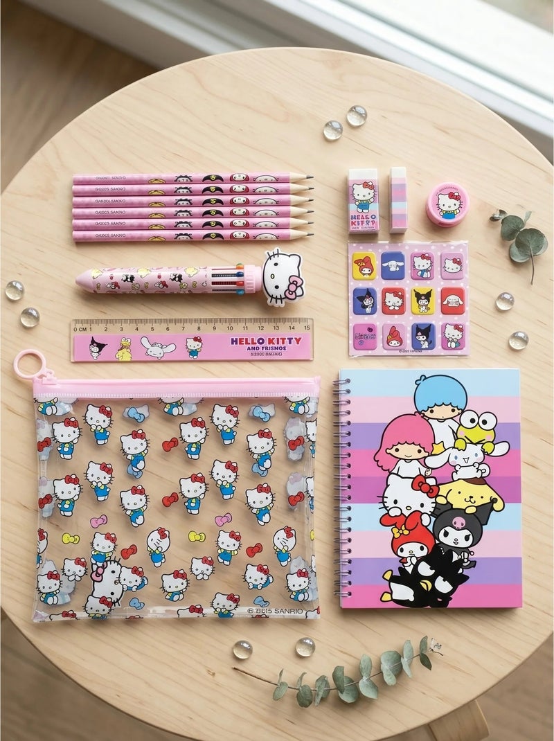 Set de papeterie trousse complète hello kitty sanrio Rose - Kiabi