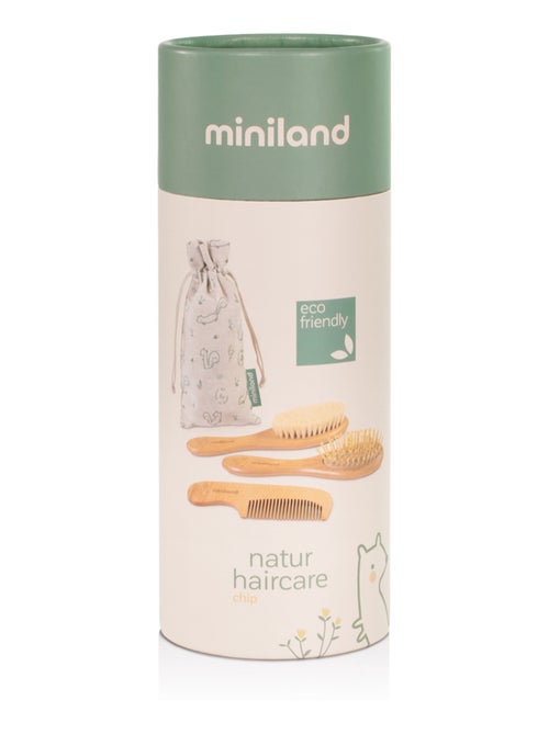 Set De Peignes En Bois Natur Haircare Chip Miniland - Kiabi