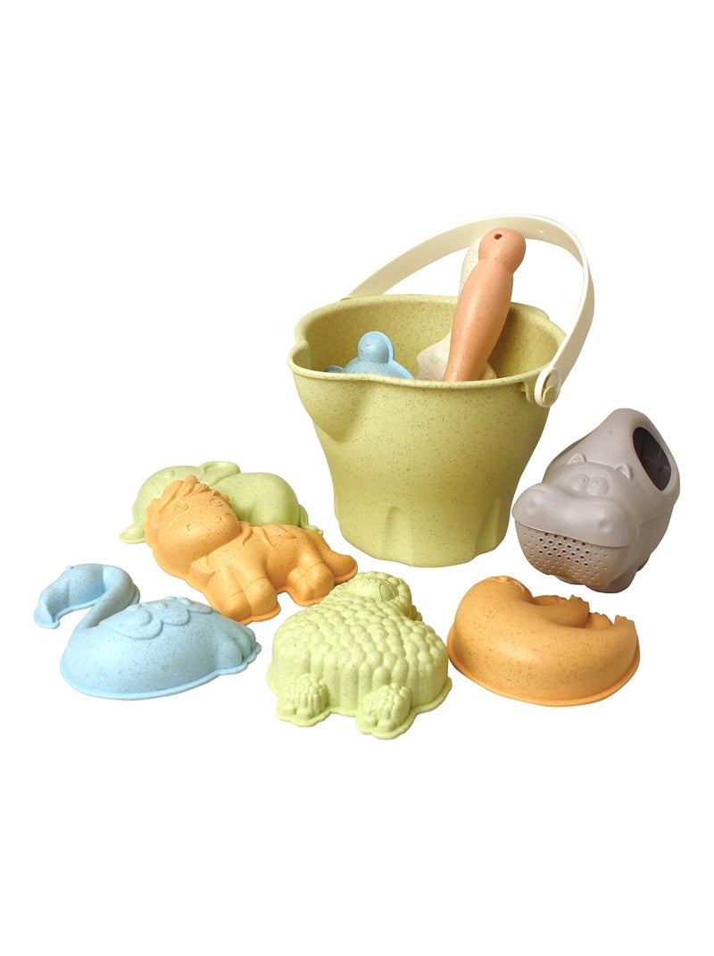 Set de plage & jardin animaux - 10 Pièces en Paille de Blé Magni Multicolore - Kiabi