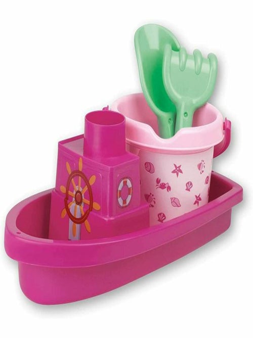 Set de plage pour bébé- rose + bleu - Kiabi