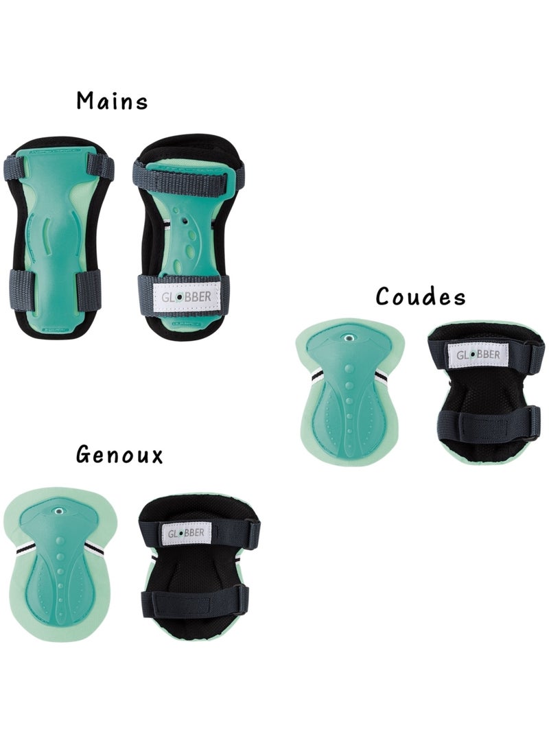 Set de protections enfant XXS (coudes, genoux, poignets) Vert menthe - Kiabi