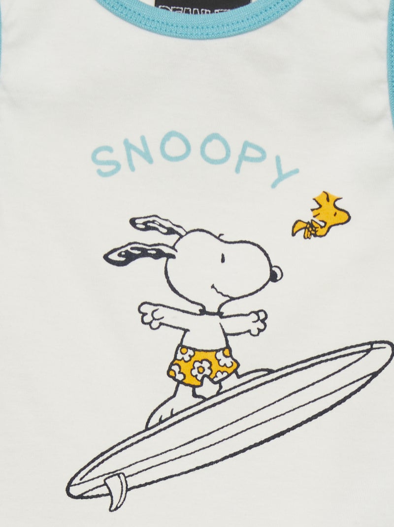 Set de pyjama 'Snoopy' - 2 pièces Blanc/jaune - Kiabi