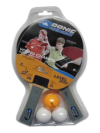Set de raquettes de tennis de table débutants.