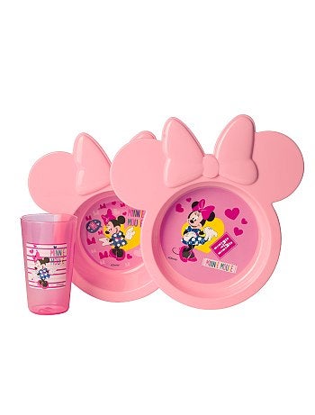Product Un set de repas au couleur de son personnage favori qui permettra à votre petit bambin de découvrir l'apprentissage de manger tout seul, sans risque de casse ! - Coffret repas 3 pièces 'Minnie' de 'Disney Baby' - 1 assiette, 1 bol et 1 verre - Imprimé 'Minnie' - A partir de 4 moisHabillement Bébé / Garçon 0-36 mois / Puériculture / Pour les repas Standard KIABI