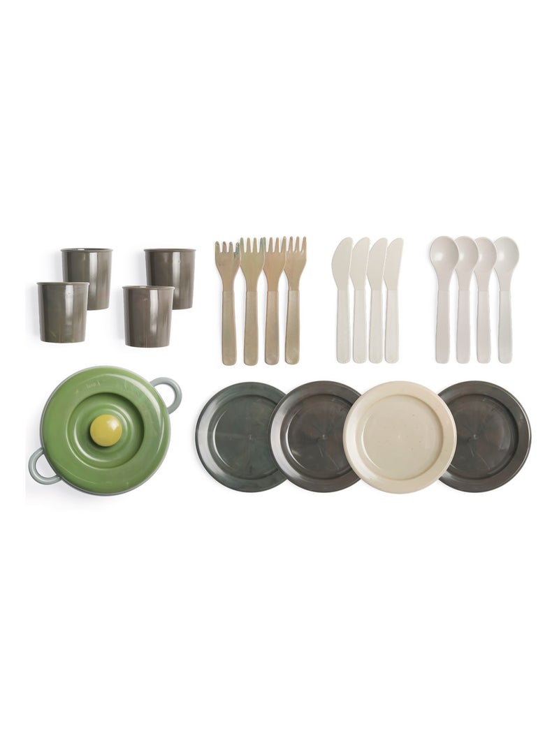 Set de repas en filet 22 pcs Vert - Kiabi