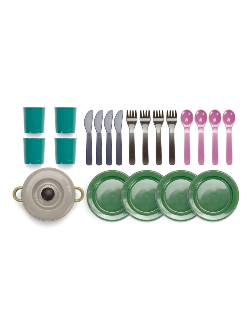 Set de repas en filet 22 pcs Vert - Kiabi