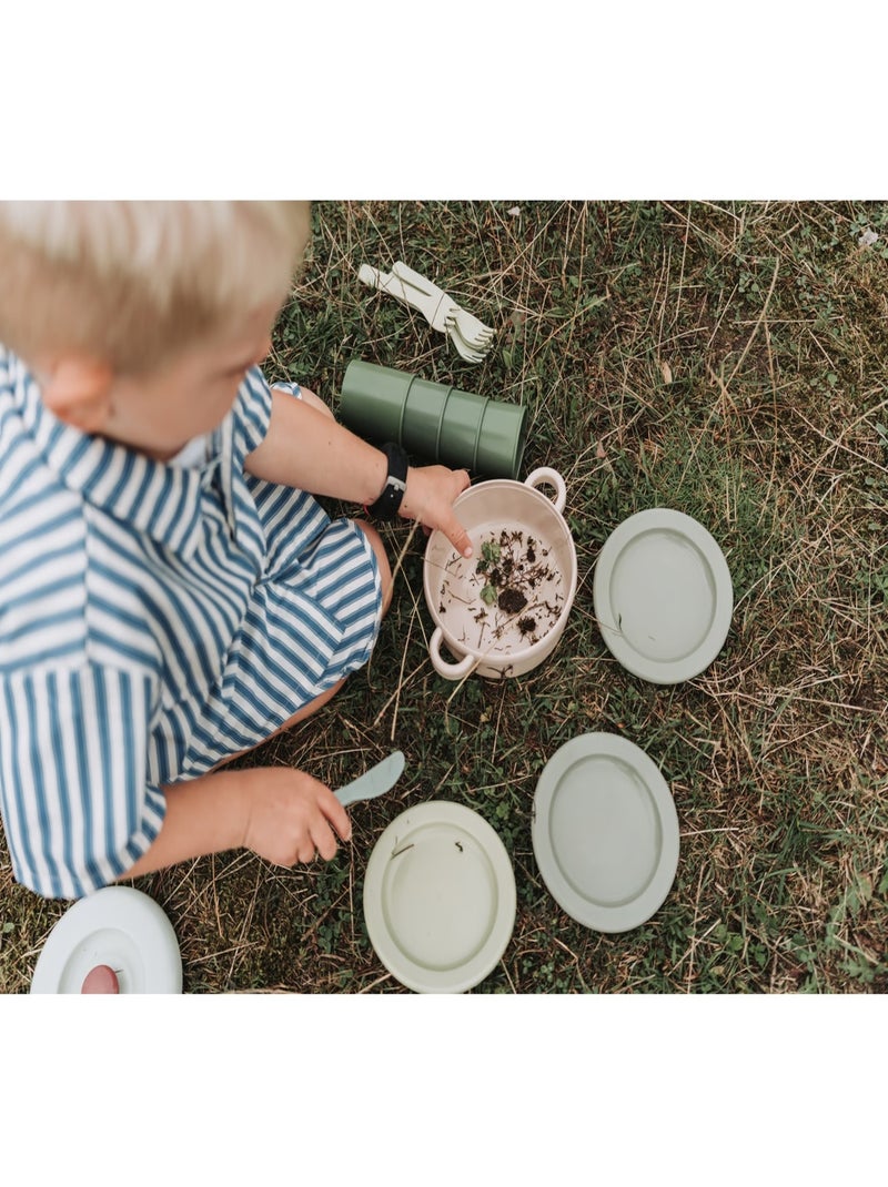 Set de repas en filet 22 pcs Vert - Kiabi