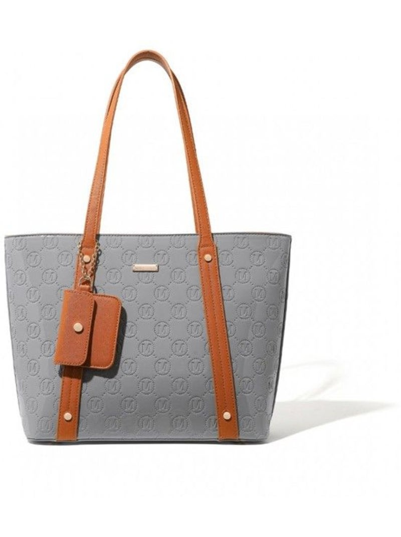 Set de sacs 4 pièces cuir pu fourre-tout et accessoires - miss lulu Gris - Kiabi