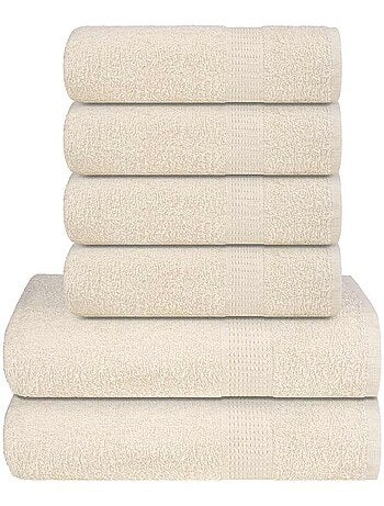 Set de serviettes frogn en coton 6 pièces 360 g/m² - vidaxl