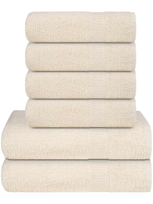 Set de serviettes frogn en coton 6 pièces 360 g/m² - vidaxl - Kiabi
