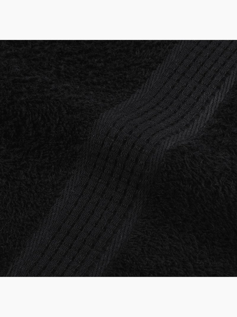 Set de serviettes frogn en coton 6 pièces 360 g/m² - vidaxl Noir - Kiabi