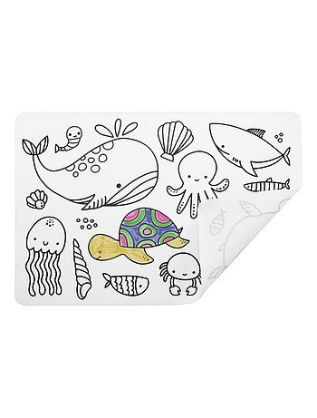Set de table à colorier - Océan