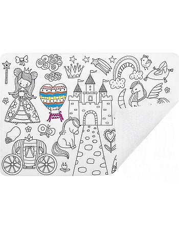 Set de table à colorier princesses