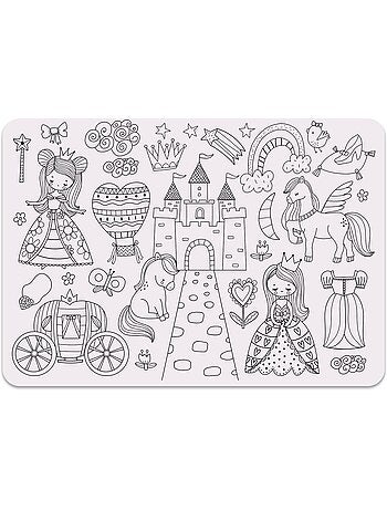 Set de table à colorier princesses