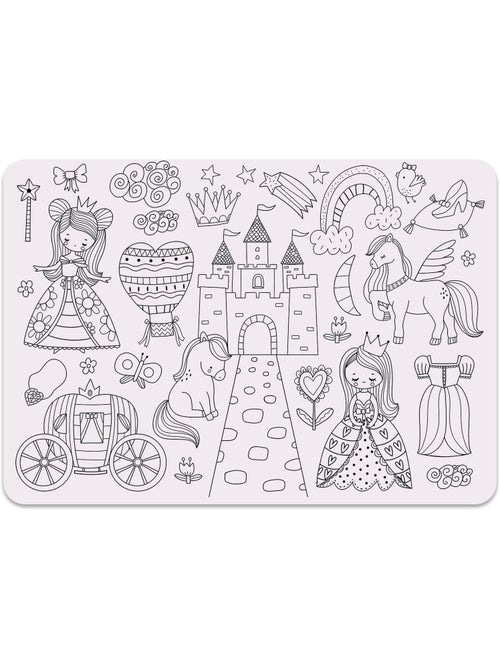 Set de table à colorier princesses - Kiabi