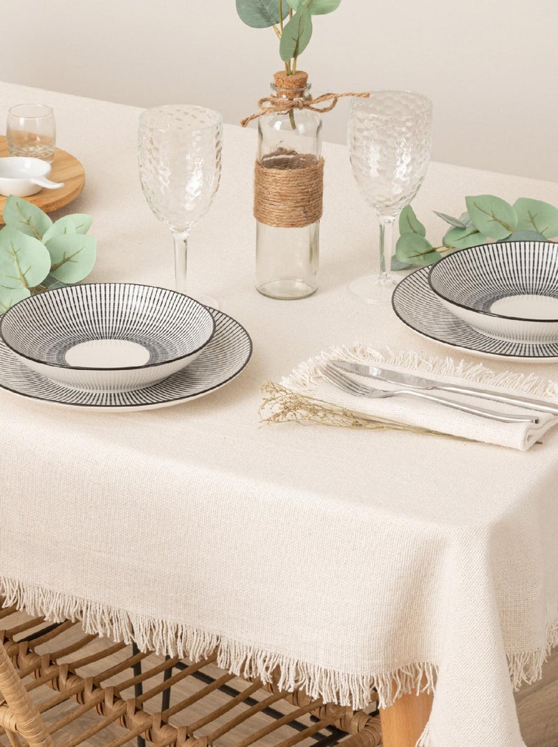 Set de table à franges Blanc - Kiabi