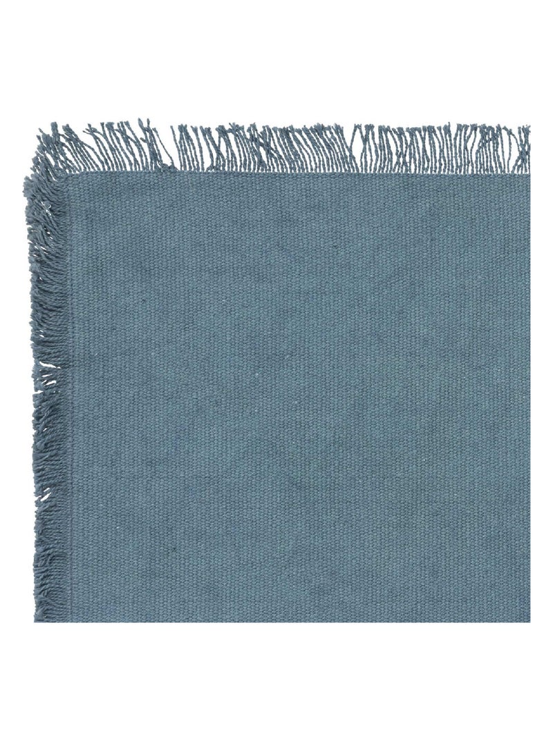 Set de table à franges Bleu canard - Kiabi