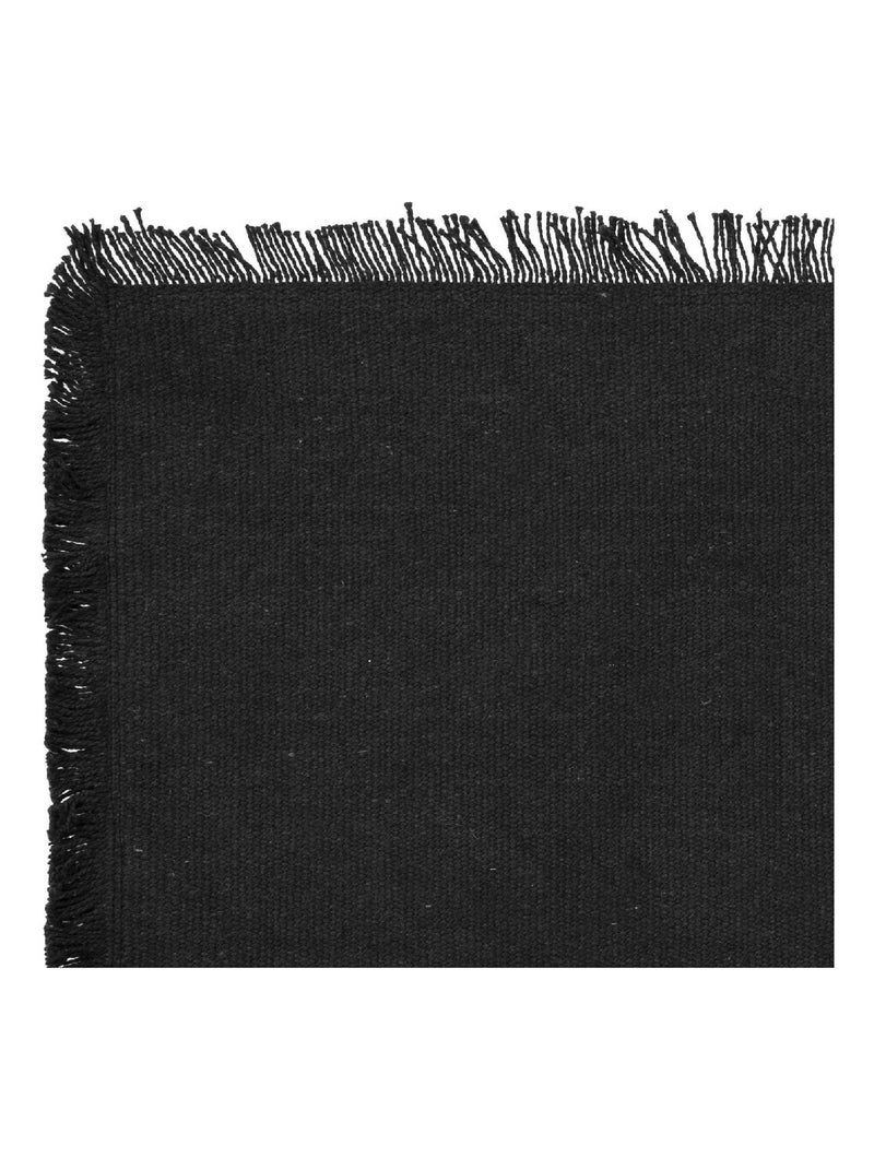 Set de table à franges Noir - Kiabi