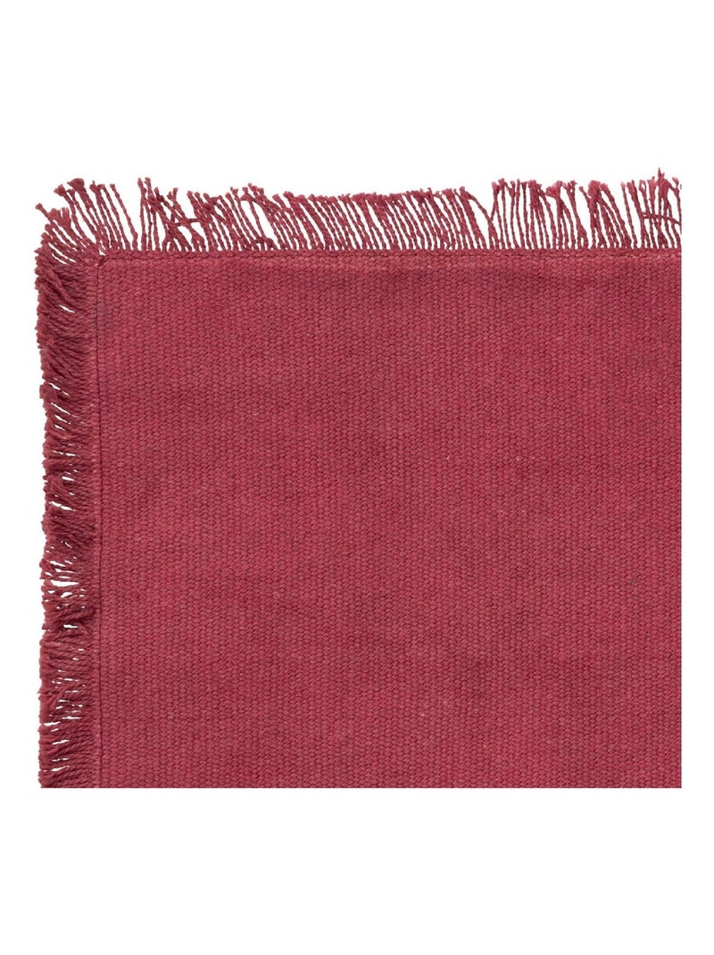 Set de table à franges Rouge foncé - Kiabi