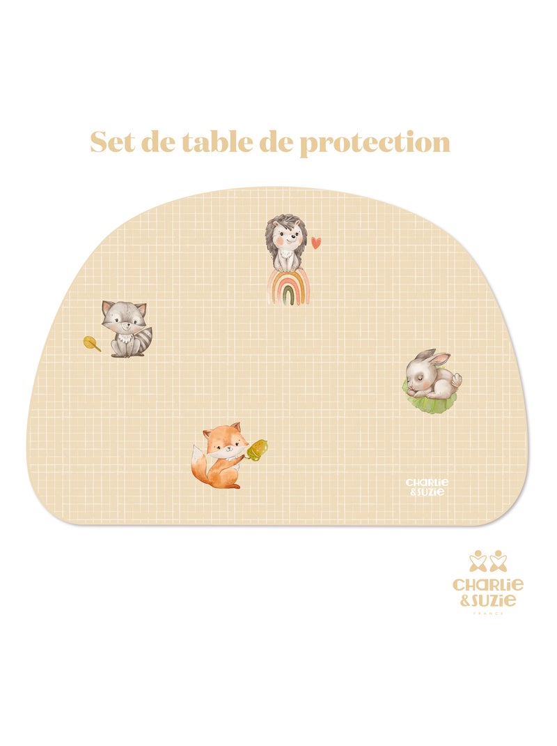 Set de table Animaux de la Forêt Multicolore - Kiabi