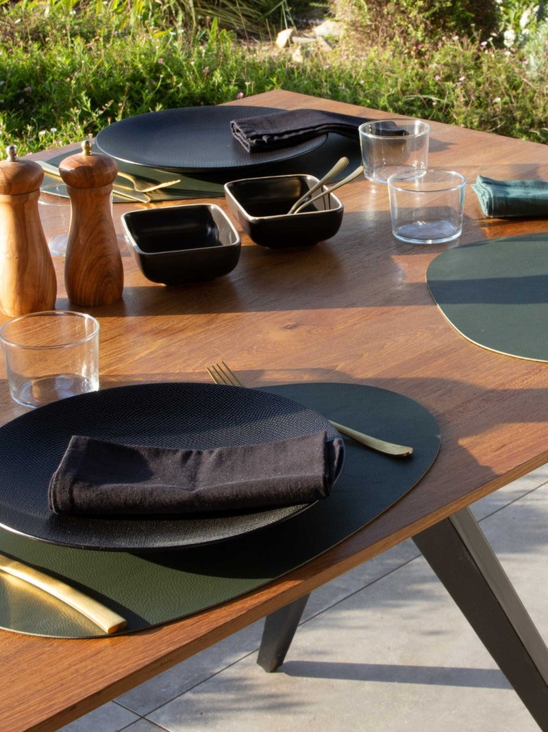 Set de table antidérapant design galet Vert - Kiabi