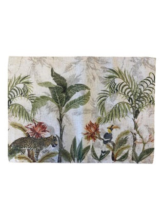 Set de table beige en polylin enduit nature 35 x 48 cm