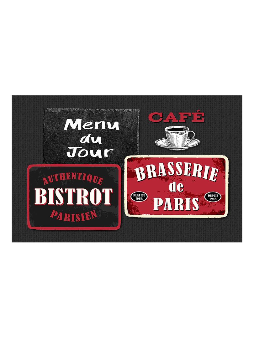Set de table Bistrot parisien Noir - Kiabi