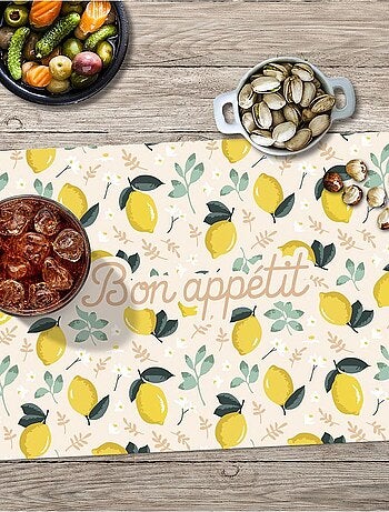 Set de table bon appétit citrons