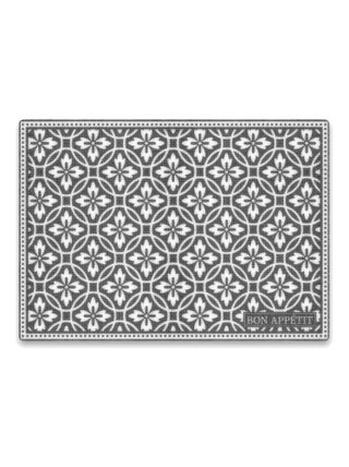 Set de table carreaux de ciment blanc et gris
