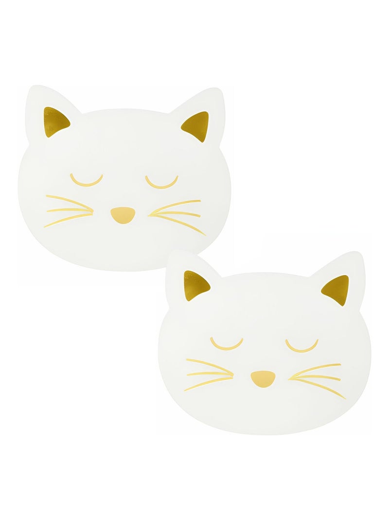 Set de table CHAT lot de 2 Blanc - Kiabi