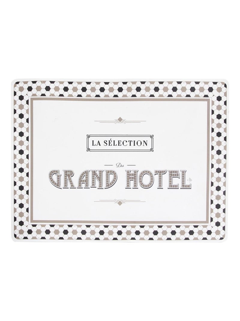 Set de table collection HOTEL Noir Blanc - Kiabi