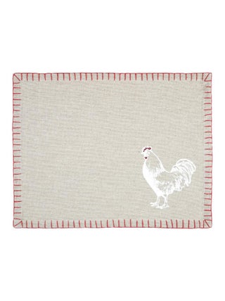 Set de table coq en coton