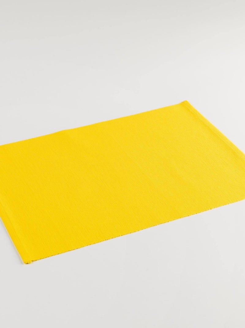 Set de table coton uni 33 x 45 cm Jardin Jaune Jaune - Kiabi