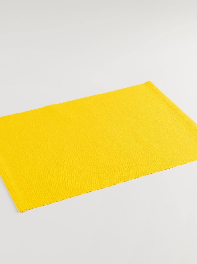 Set de table coton uni Jardin Jaune 33 x 45 cm Jaune - Kiabi