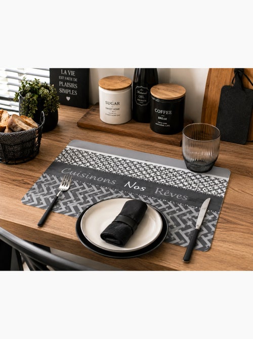 Set de table cuisinons nos reves 28 x 44 cm - Kiabi Set de table cuisinons nos reves 28 x 44 cm - Kiabi