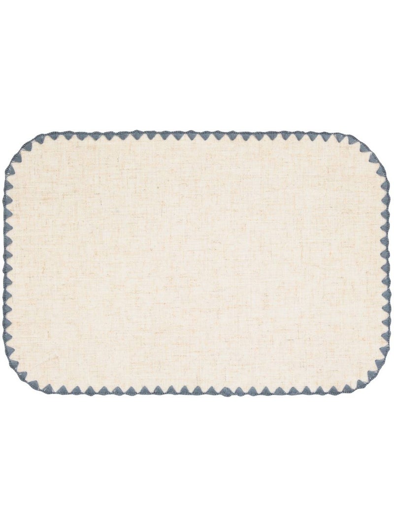 Set de table effet lin sandrine Bleu - Kiabi